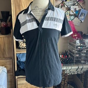 Xios Black & White Polo - Small